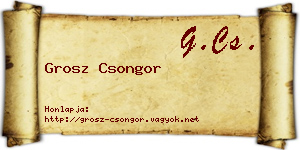 Grosz Csongor névjegykártya